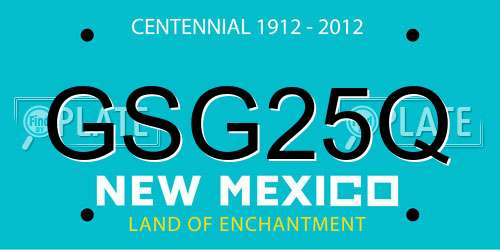 GSG25Q New Mexico License Plate