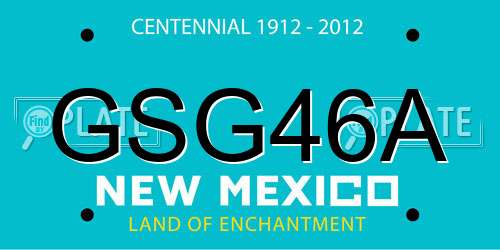 GSG46A New Mexico License Plate
