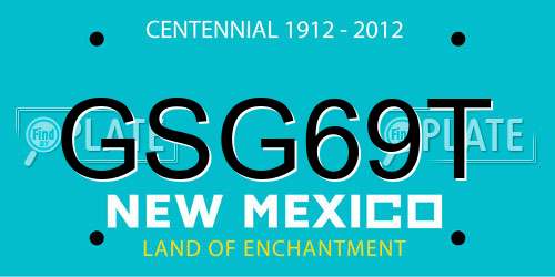 GSG69T New Mexico License Plate