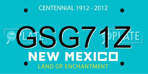 GSG71Z New Mexico License Plate