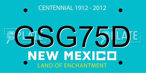GSG75D New Mexico License Plate