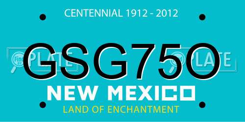 GSG75O New Mexico License Plate