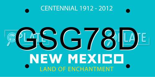 GSG78D New Mexico License Plate