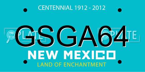 GSGA64 New Mexico License Plate