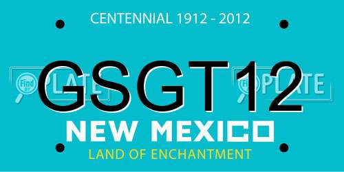 GSGT12 New Mexico License Plate