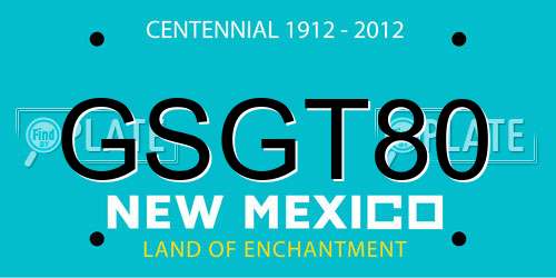 GSGT80 New Mexico License Plate