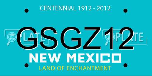 GSGZ12 New Mexico License Plate