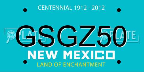 GSGZ50 New Mexico License Plate