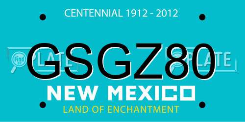 GSGZ80 New Mexico License Plate