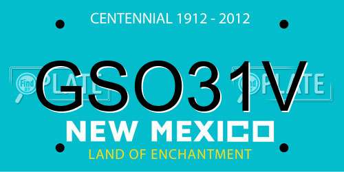GSO31V New Mexico License Plate