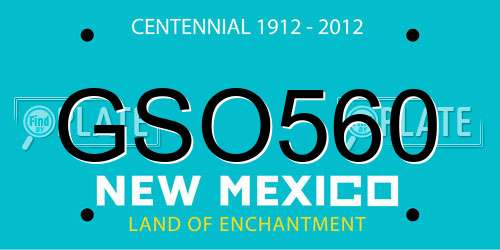 GSO560 New Mexico License Plate