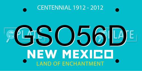 GSO56D New Mexico License Plate