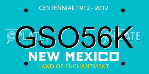 GSO56K New Mexico License Plate