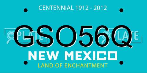 GSO56Q New Mexico License Plate