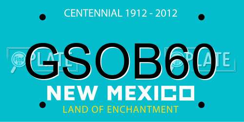GSOB60 New Mexico License Plate