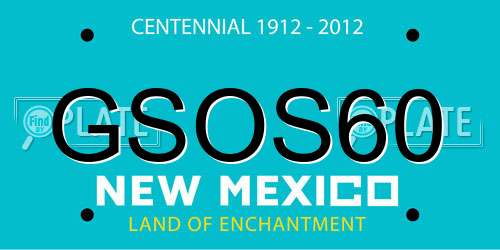 GSOS60 New Mexico License Plate
