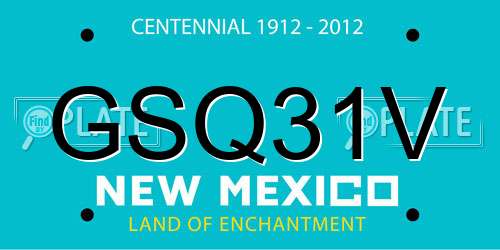GSQ31V New Mexico License Plate