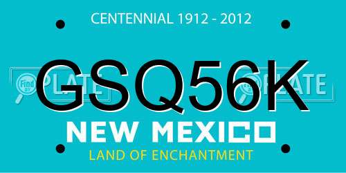 GSQ56K New Mexico License Plate