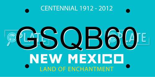 GSQB60 New Mexico License Plate