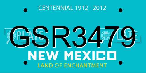 GSR3479 New Mexico License Plate