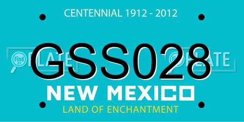 GSS028 New Mexico License Plate