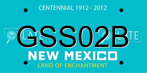 GSS02B New Mexico License Plate