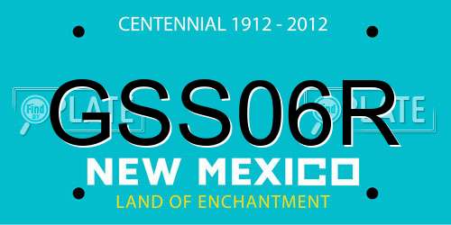 GSS06R New Mexico License Plate