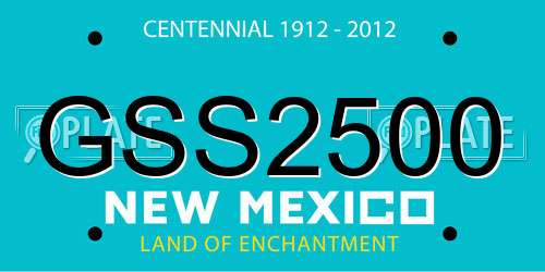 GSS2500 New Mexico License Plate