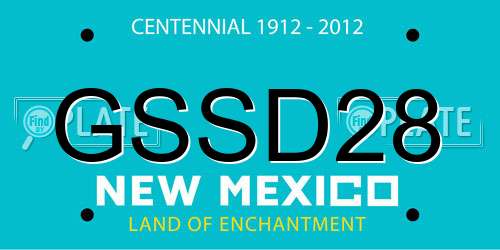 GSSD28 New Mexico License Plate