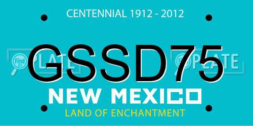 GSSD75 New Mexico License Plate