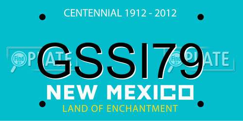 GSSI79 New Mexico License Plate