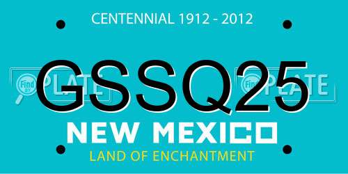 GSSQ25 New Mexico License Plate