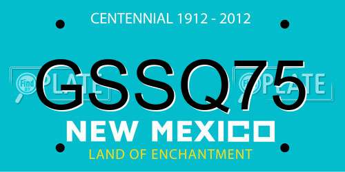 GSSQ75 New Mexico License Plate