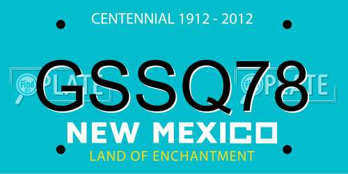 GSSQ78 New Mexico License Plate