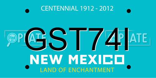 GST74I New Mexico License Plate