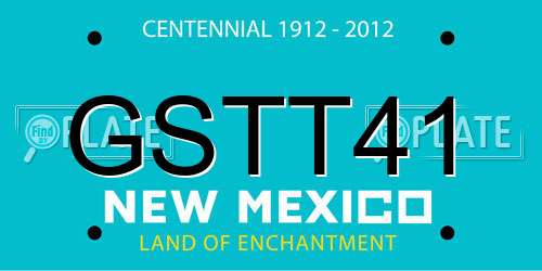 GSTT41 New Mexico License Plate