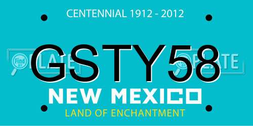 GSTY58 New Mexico License Plate