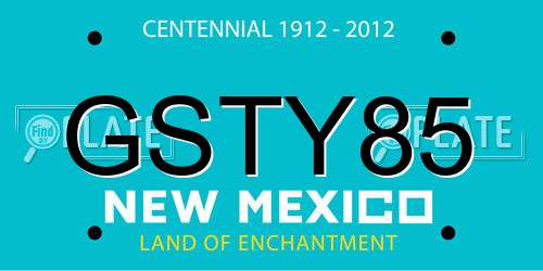 GSTY85 New Mexico License Plate