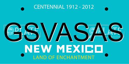 GSVASAS New Mexico License Plate