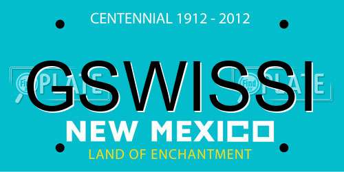 GSWISSI New Mexico License Plate