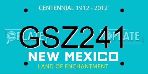 GSZ241 New Mexico License Plate