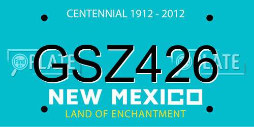 GSZ426 New Mexico License Plate