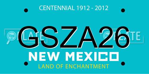 GSZA26 New Mexico License Plate