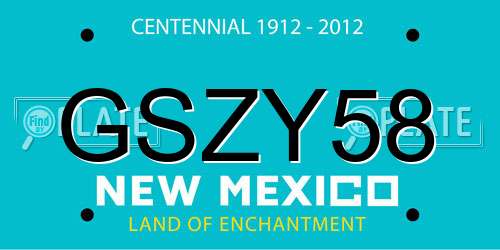 GSZY58 New Mexico License Plate