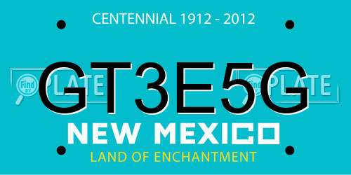 GT3E5G New Mexico License Plate