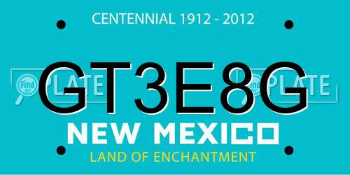GT3E8G New Mexico License Plate