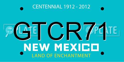 GTCR71 New Mexico License Plate