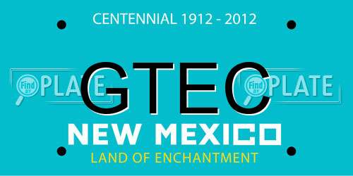 GTEC New Mexico License Plate
