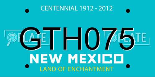 GTH075 New Mexico License Plate