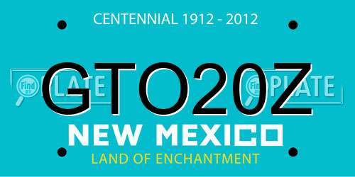 GTO20Z New Mexico License Plate